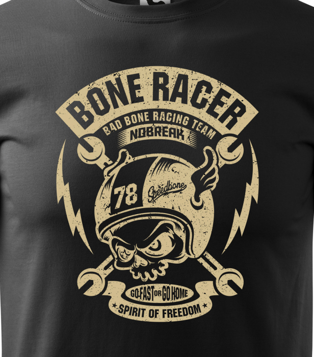 Tricou pentru motociclisti, bikeri, Bone Racer [2]