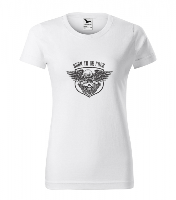 Tricou pentru motociclisti, bikeri, Born to be free [1]