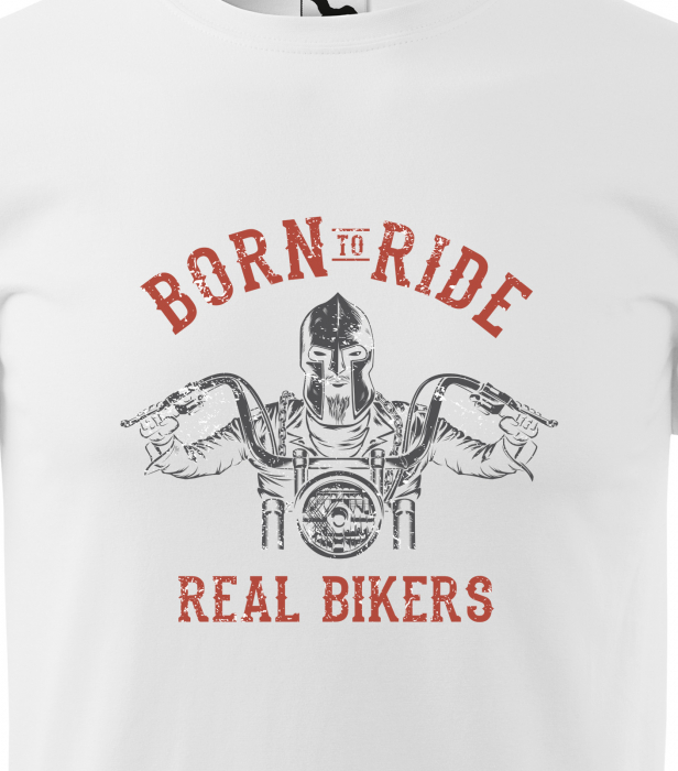 Tricou pentru motociclisti, bikeri, Born to ride [2]