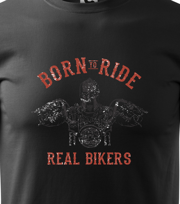 Tricou pentru motociclisti, bikeri, Born to ride [2]