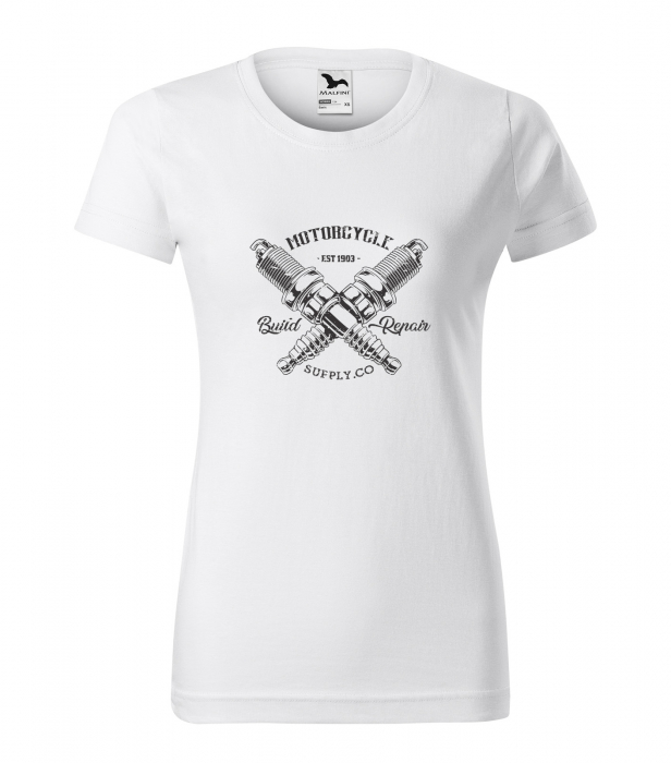 Tricou pentru motociclisti, bikeri, Build and Repair Two Sparks [1]