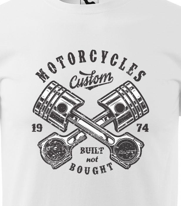 Tricou pentru motociclisti, bikeri, Built not bought [2]