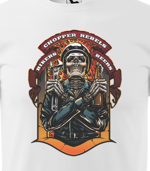Tricou pentru motociclisti, bikeri, Chopper Rebels [2]