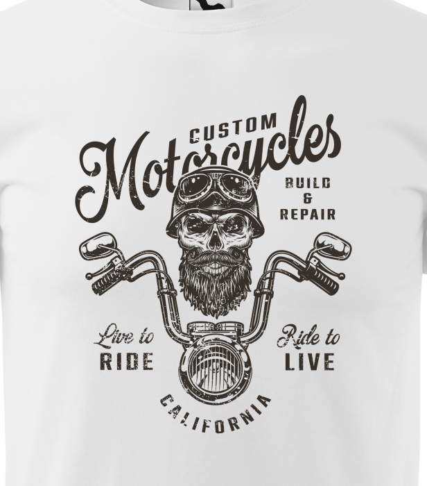 Tricou pentru motociclisti, bikeri, Custom Motorcycles Build and Repair [2]