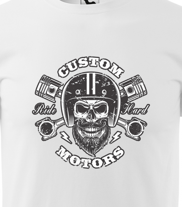 Tricou pentru motociclisti, bikeri, Custom Motors 1 [2]