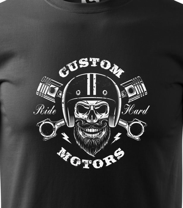 Tricou pentru motociclisti, bikeri, Custom Motors 1 [2]