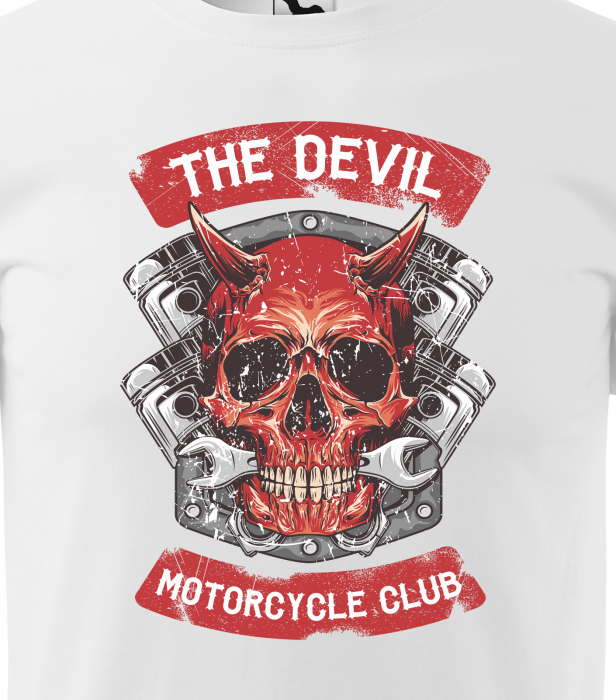 Tricou pentru motociclisti, bikeri, Devil Piston [2]