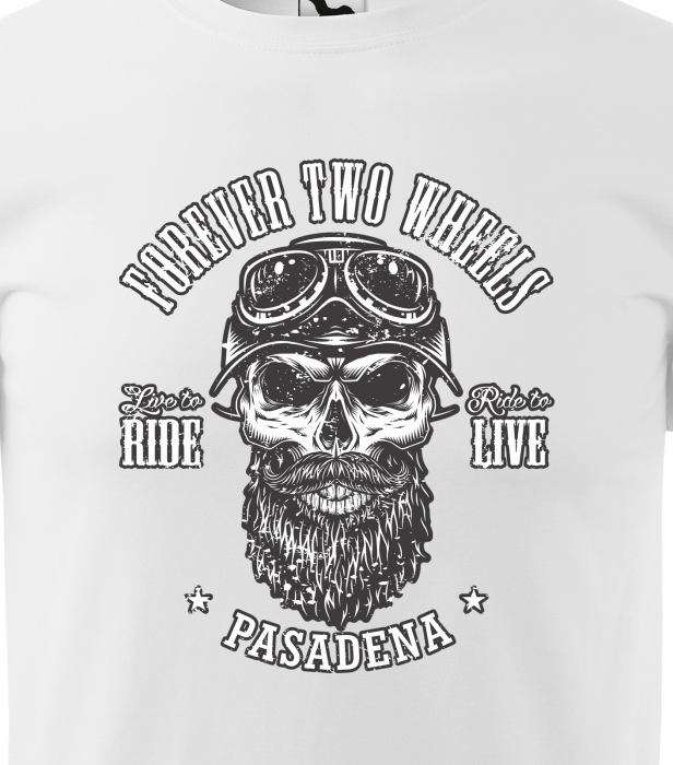 Tricou pentru motociclisti, bikeri, Forever two wheels [2]