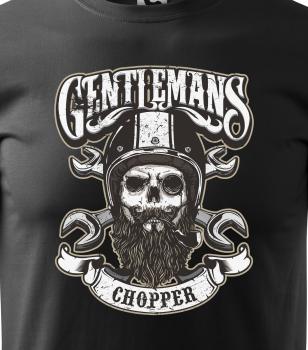 Tricou pentru motociclisti, bikeri, Gentlemans Chopper [2]