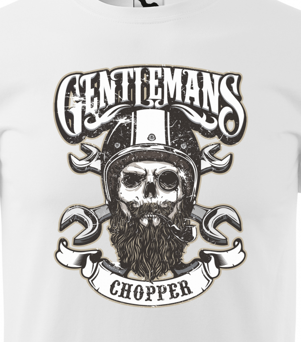 Tricou pentru motociclisti, bikeri, Gentlemans Chopper [2]