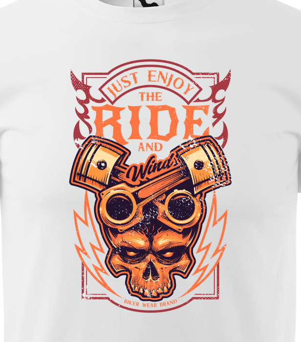 Tricou pentru motociclisti, bikeri, Just enjoy the ride [2]