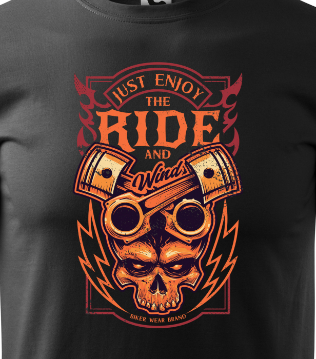 Tricou pentru motociclisti, bikeri, Just enjoy the ride [2]