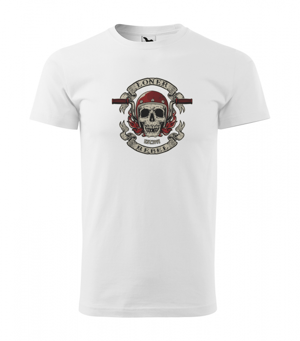 Tricou pentru motociclisti, bikeri, Loner Rebel [1]