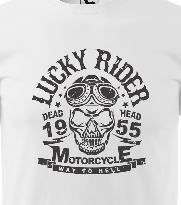 Tricou pentru motociclisti, bikeri, Lucky Rider [2]