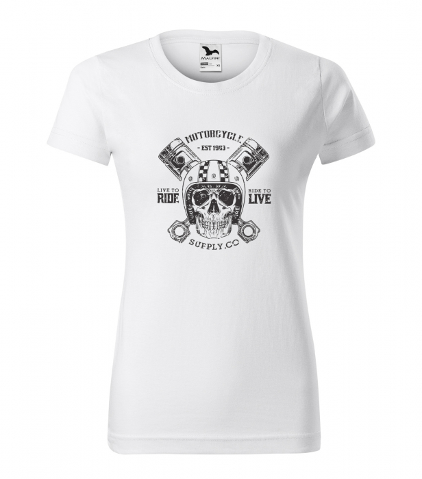 Tricou pentru motociclisti, bikeri, Motorcycle Supply Co Pistons [1]