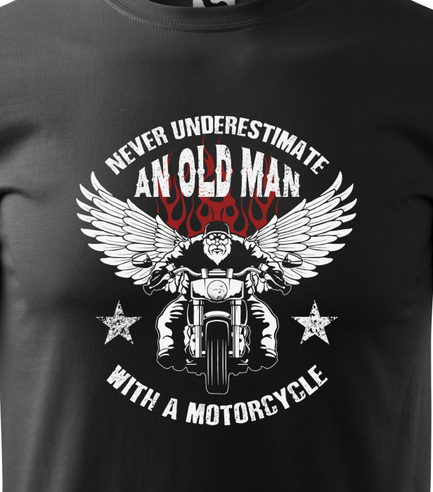 Tricou pentru motociclisti, bikeri, Old Man [2]