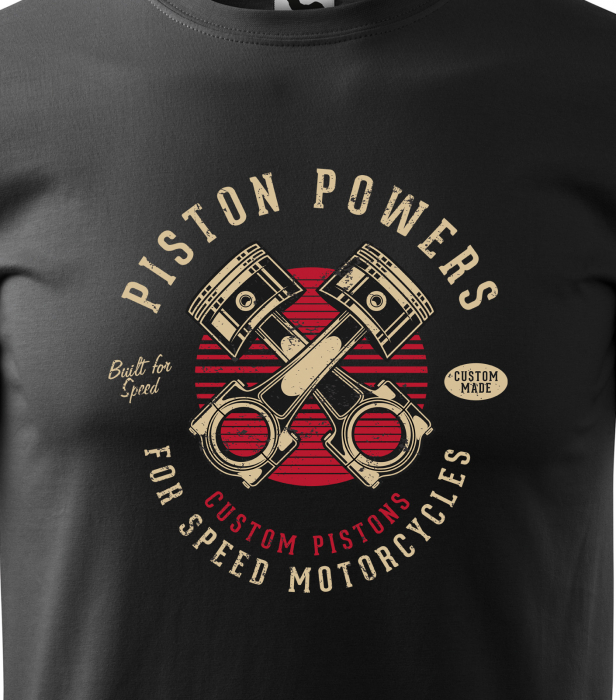Tricou pentru motociclisti, bikeri, Piston Power [2]