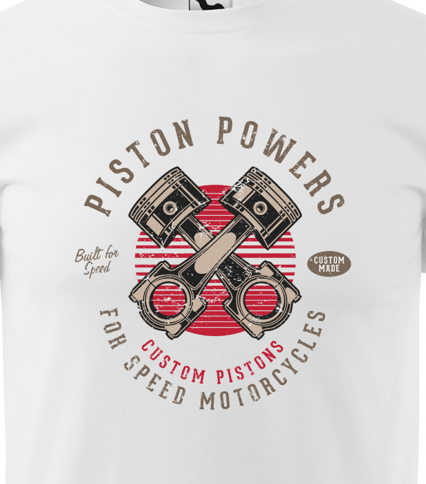 Tricou pentru motociclisti, bikeri, Piston Power [2]