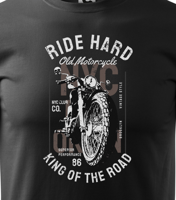 Tricou pentru motociclisti, bikeri, Ride Hard Old Motorcycles [2]
