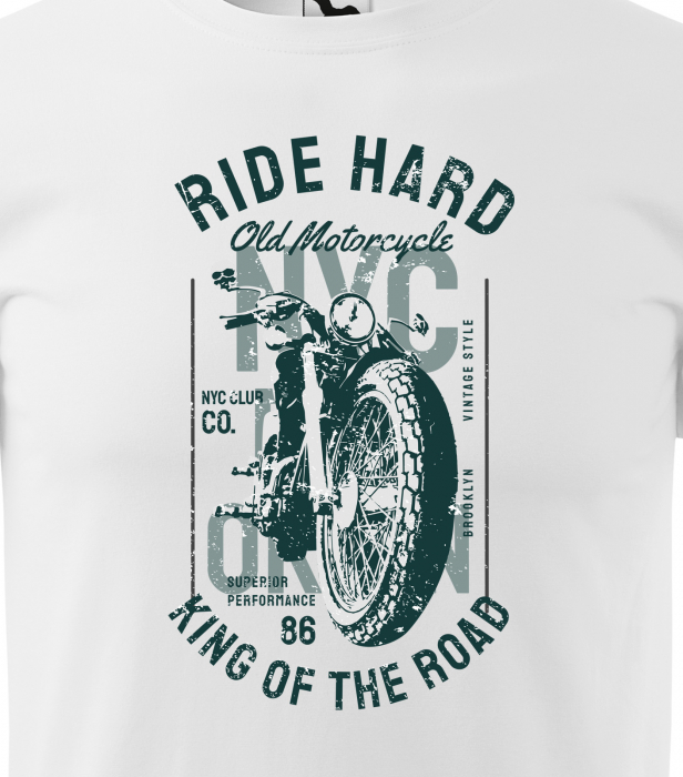 Tricou pentru motociclisti, bikeri, Ride Hard Old Motorcycles [2]