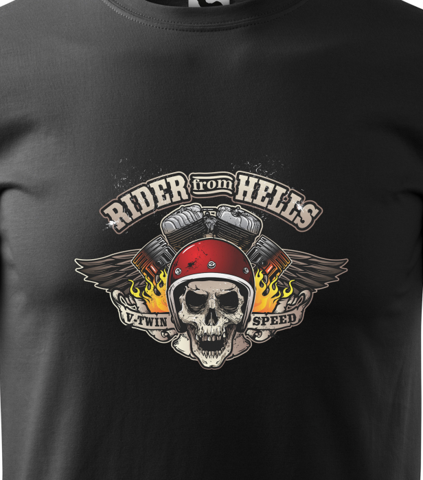 Tricou pentru motociclisti, bikeri, Rider from Hell [2]
