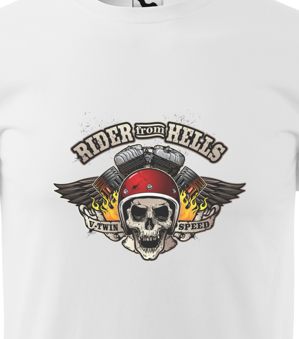 Tricou pentru motociclisti, bikeri, Rider from Hell [2]