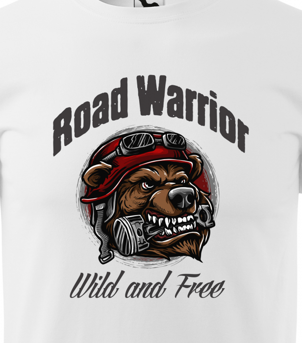 Tricou pentru motociclisti, bikeri, Road Warrior Dog Free Spirit [2]