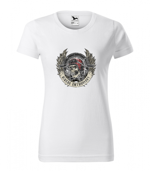 Tricou pentru motociclisti, bikeri, Skull Biker Enthusiast [1]