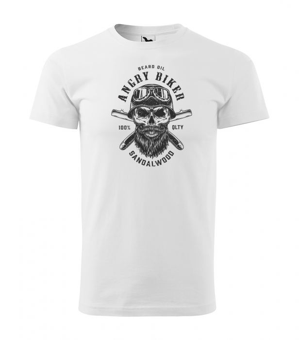 Tricou pentru motociclisti, bikeri, Skull Angry Biker [1]