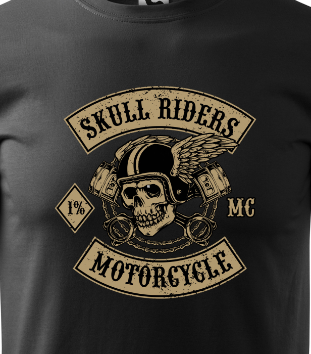 Tricou pentru motociclisti, bikeri, Skull Riders [2]