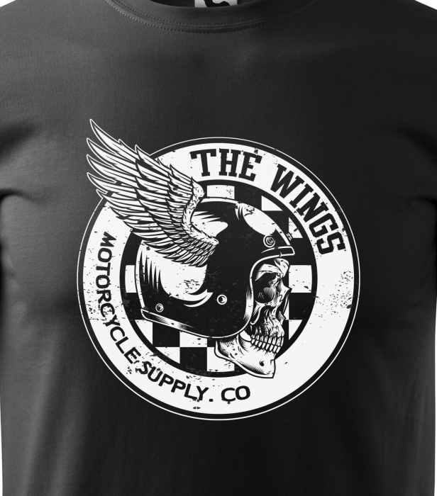 Tricou pentru motociclisti, bikeri, The Wings Motorcycle Supply Co [2]