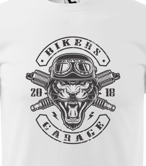Tricou pentru motociclisti, bikeri, Tiger Biker [2]