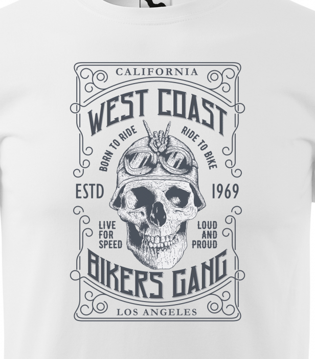 Tricou pentru motociclisti, bikeri, West Coast Bikers [2]