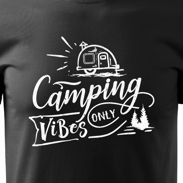 Tricou pentru pasionatii de drumetii/aventura, idee de cadou, Camping Vibes Only [2]