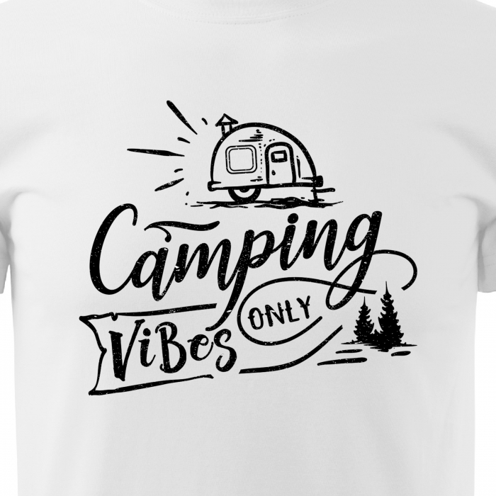 Tricou pentru pasionatii de drumetii/aventura, idee de cadou, Camping Vibes Only [2]