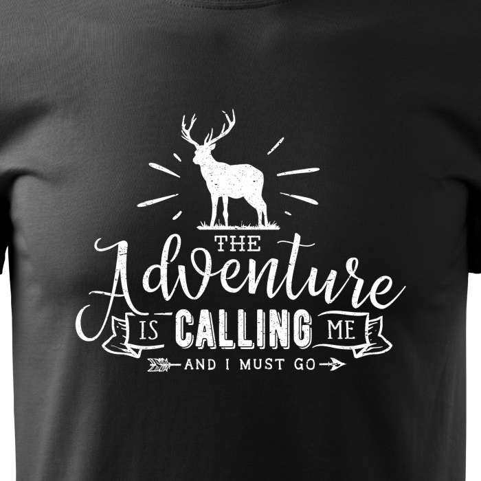 Tricou pentru pasionatii de drumetii/aventura, idee de cadou, The Wild Adventure Is Calling Me [2]