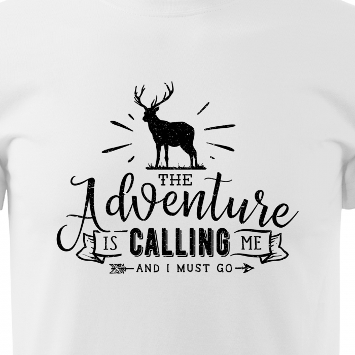 Tricou pentru pasionatii de drumetii/aventura, idee de cadou, The Wild Adventure Is Calling Me [2]
