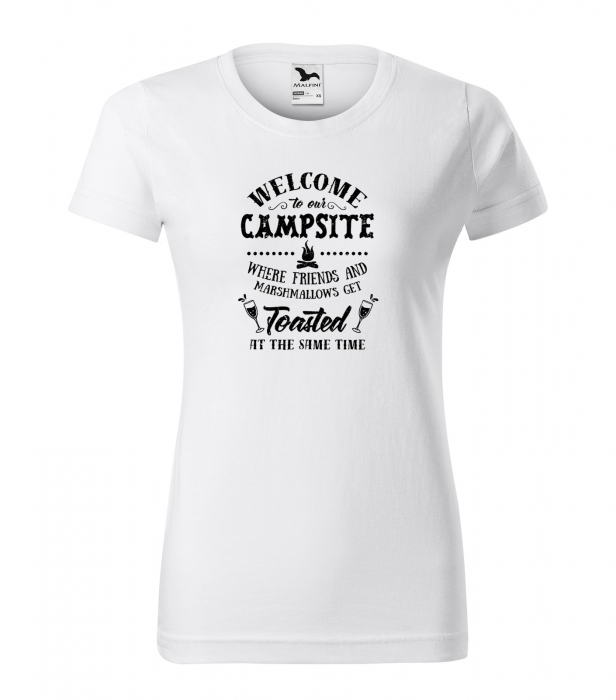 Tricou pentru pasionatii de drumetii/aventura, idee de cadou, Welcome To Our Campsite [1]