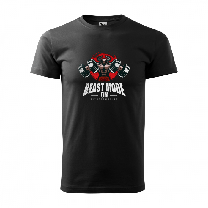 Tricou pentru pasionatii de fitness/sala de forta, Beast Mode ON Fitness Maniac [1]