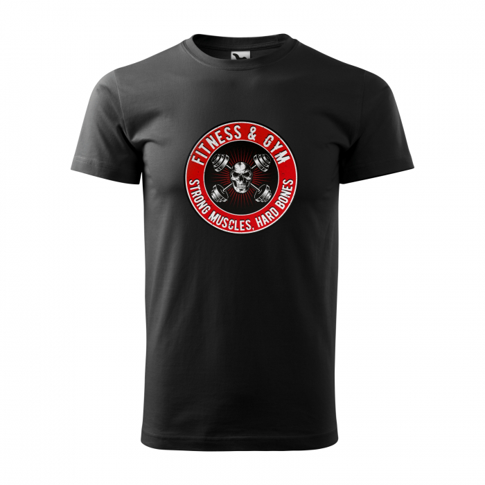 Tricou pentru pasionatii de fitness/sala de forta, Fitness and Gym Strong Muscles Hard Bones [1]