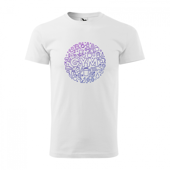 Tricou pentru pasionatii de fitness/sala de forta, Heart GYM Icons [1]