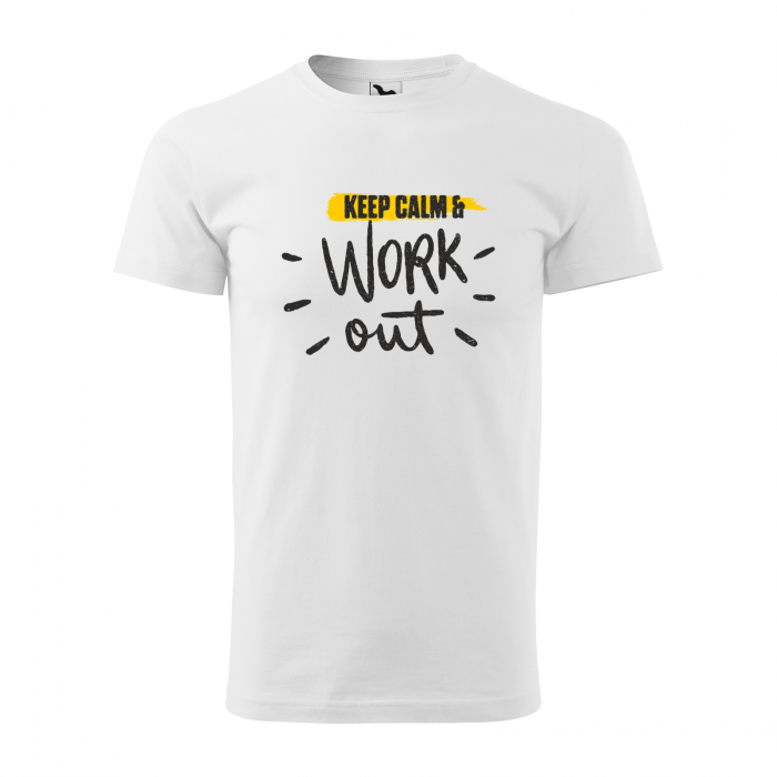 Tricou pentru pasionatii de fitness/sala de forta, Keep Calm and Work Your Body Out [1]
