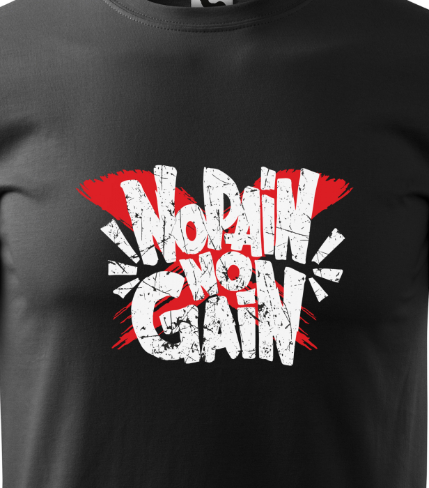 Tricou pentru pasionatii de fitness/sala de forta, No Pain No Gain [2]