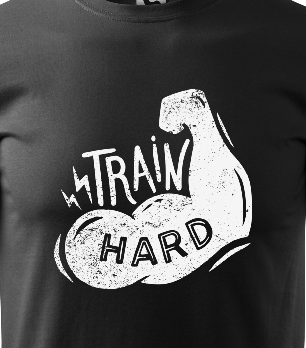 Tricou pentru pasionatii de fitness/sala de forta, Train Hard Arm Muscles [2]