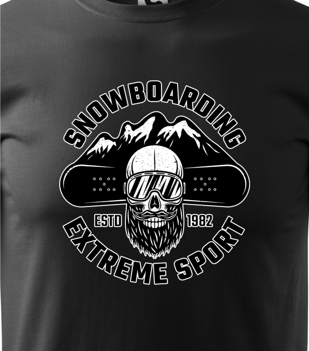 Tricou pentru pasionatii de snowboard, cadoul perfect, Beards and Boards [2]