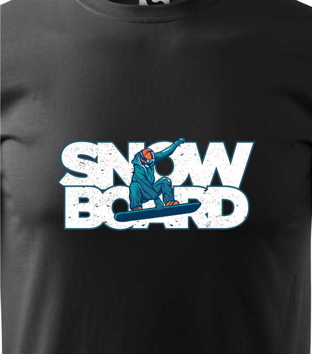 Tricou pentru pasionatii de snowboard, cadoul perfect, Blue Snowboard Rider [2]