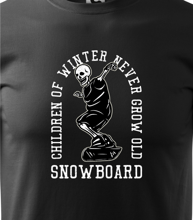 Tricou pentru pasionatii de snowboard, cadoul perfect, Children of Winter Never Grow Up [2]