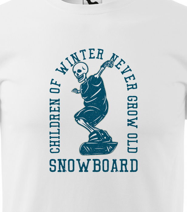 Tricou pentru pasionatii de snowboard, cadoul perfect, Children of Winter Never Grow Up [2]