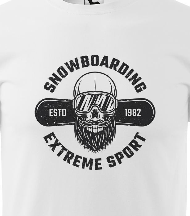 Tricou pentru pasionatii de snowboard, cadoul perfect, Extreme Bearded Rider [2]