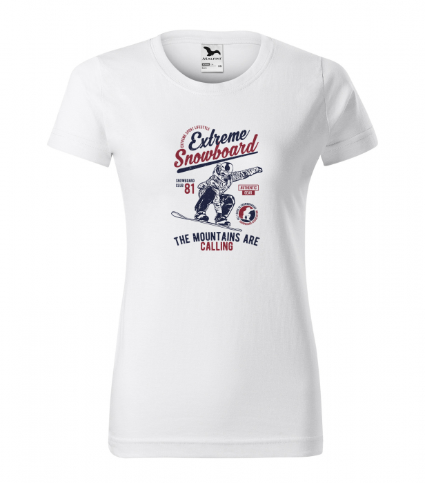 Tricou pentru pasionatii de snowboard, cadoul perfect, Extreme Snowboard The Mountains Are Calling [1]